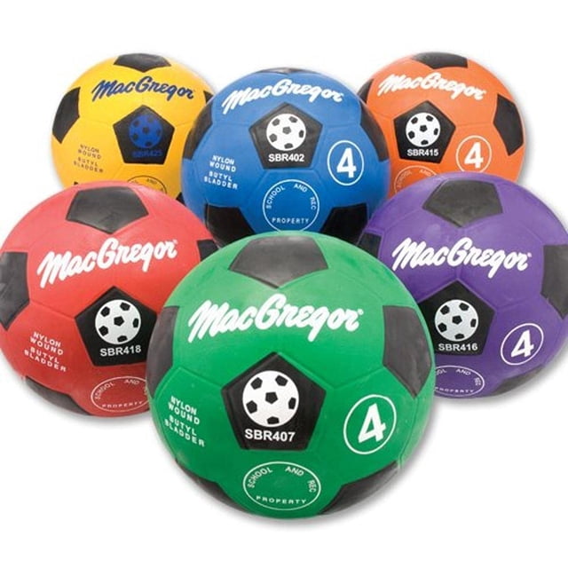 Balones de fútbol MacGregor multicolor, tamaño 4, juego de 6