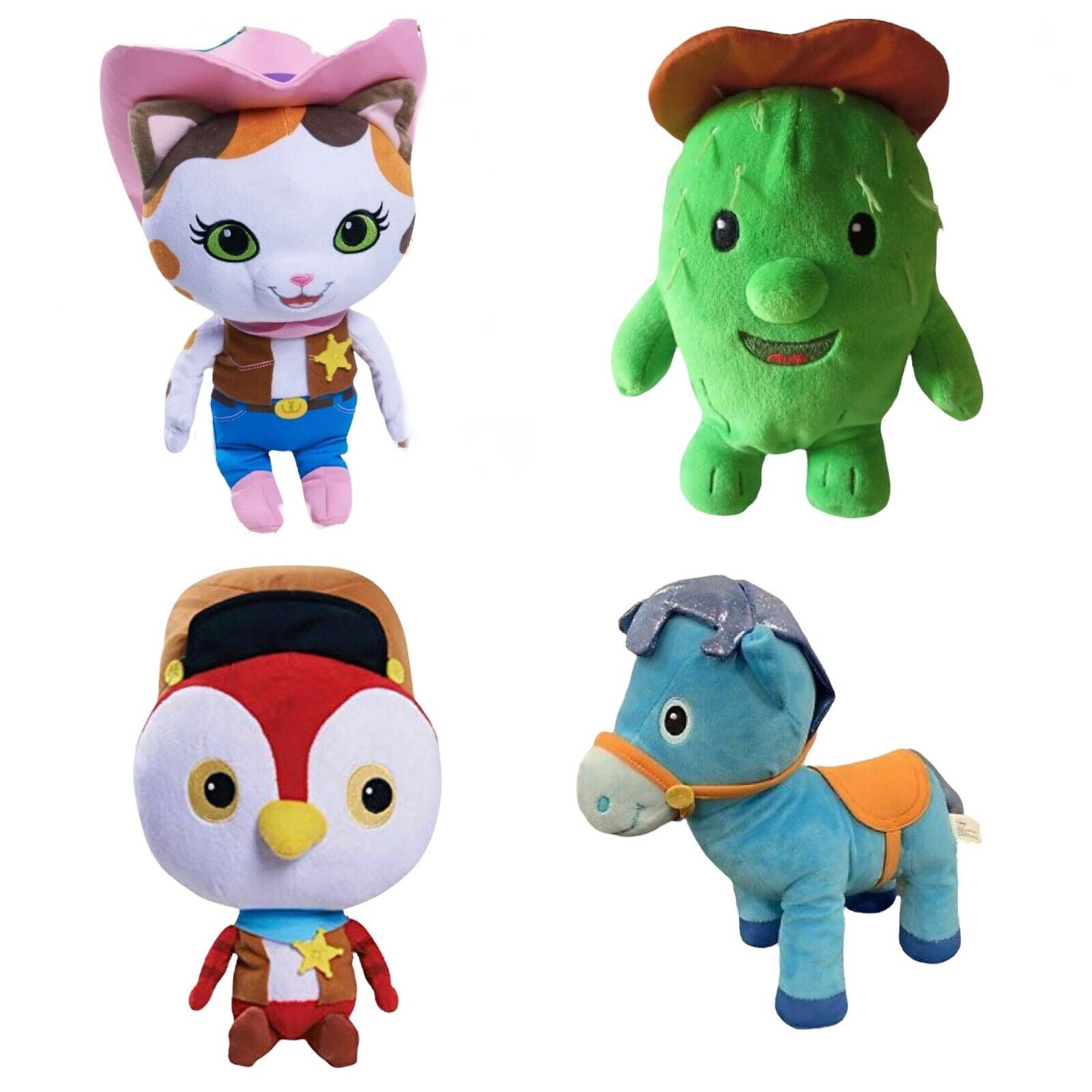 Toby Cactus Sheriff Callie Sparky Horse & Peck Plush 4 Plush Dolls Wild
