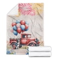 thumbnail image 2 of Vintage Patriotic Border Collie 4th of July Independence Memorial Day Cozy Fleece Blanket Borders Dog Lovers Gifts Idea Warm Soft Throw Blanket - 01006, 2 of 5
