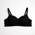 thumbnail image 2 of Penkiiy Women Bras Women Solid Underwired Sexy Lace Back Double Breasted Lingerie Black Bras, 2 of 3