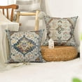 thumbnail image 4 of Boho Throw Pillow Covers 18x18 Set of 4, Monaco Rug Persian Carpet Decorative Pillows Covers for Couch, Sofa Pillows Case for Living Room, Bohemia Ethnic Style Sofa Cushion Case (18x18 inch), 4 of 6