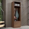 thumbnail image 2 of Linon Keane Wood Mid Century Hall Tree with One Drawer in Brown, 2 of 14