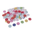 thumbnail image 4 of 100 Piezas 15 Mm Impresos Botones De 2 Hoyos Suministros De Para La Decoración De Ropa Macarena Botón de madera para pintar flores, 4 of 8