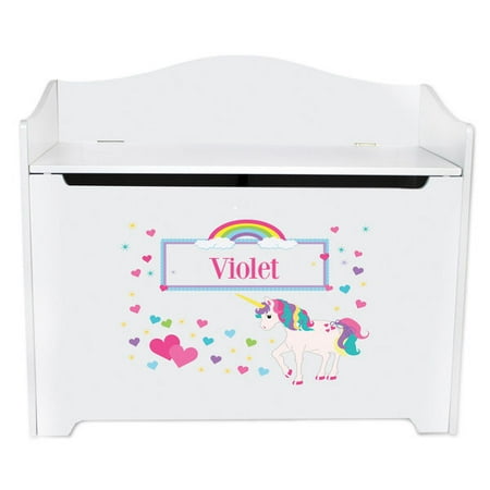 Personalized Unicorn Toy Box Bench Custom Walmart Com