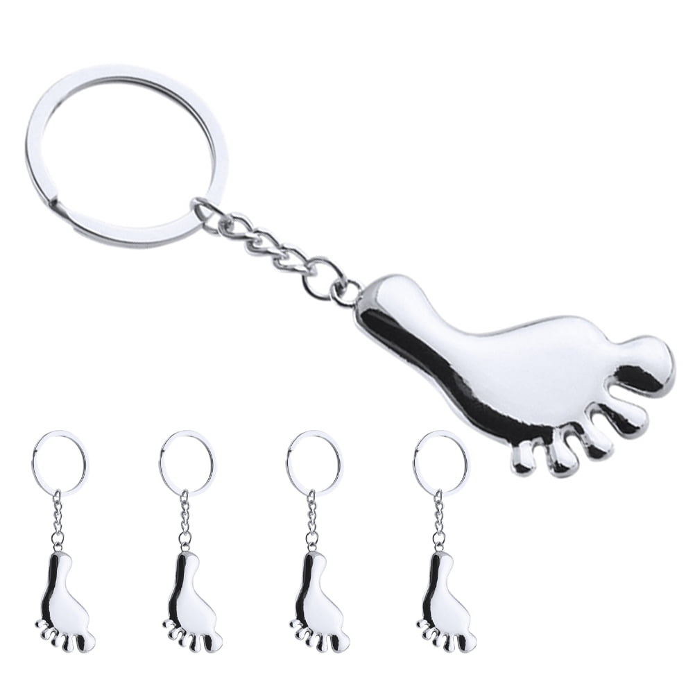 WORGEOUS 20 Pcs Feet Shaped Keychain Decorative Key Ring Holder Pendant Delicate Keychain Exquisite Footprint Keychain Decorative Keyring