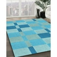 thumbnail image 3 of Ahgly Company Machine Washable Indoor Rectangle Transitional Blue Area Rugs, 4' x 6', 3 of 7