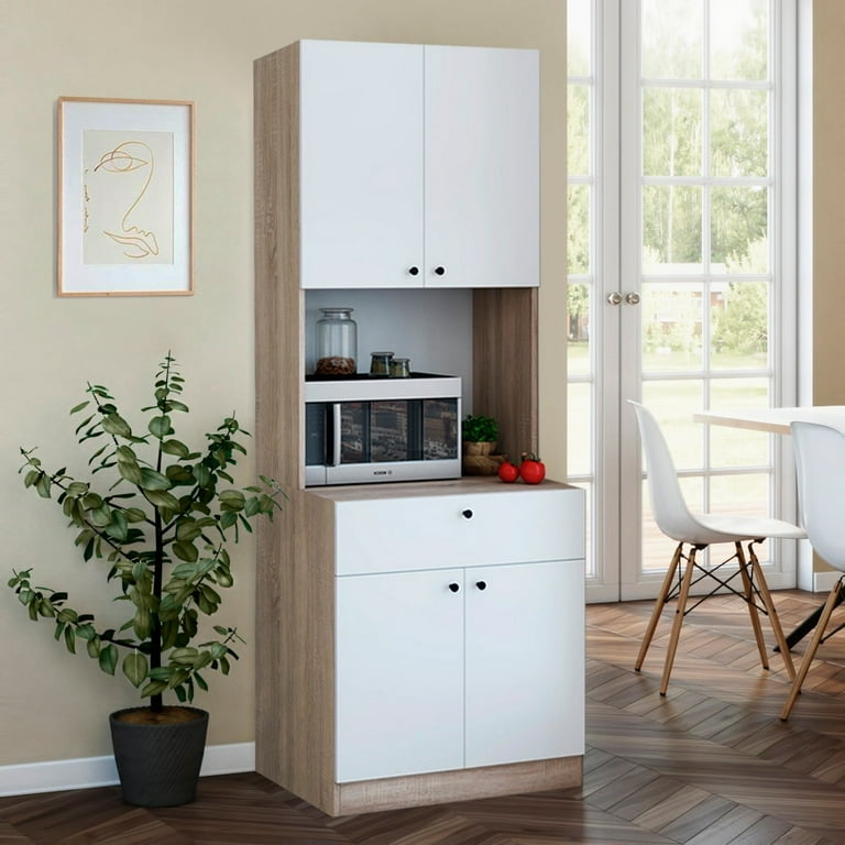Living skog pantry kitchen storage cabinet outlet white mdf