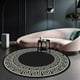 thumbnail image 2 of Retro Chinese Pattern Round Carpet Tapis Floor Mat Soft Carpets for Living Room Chair Anti-slip Rug Bedroom Decor Carpet My Lux Decor Round, 2 of 6