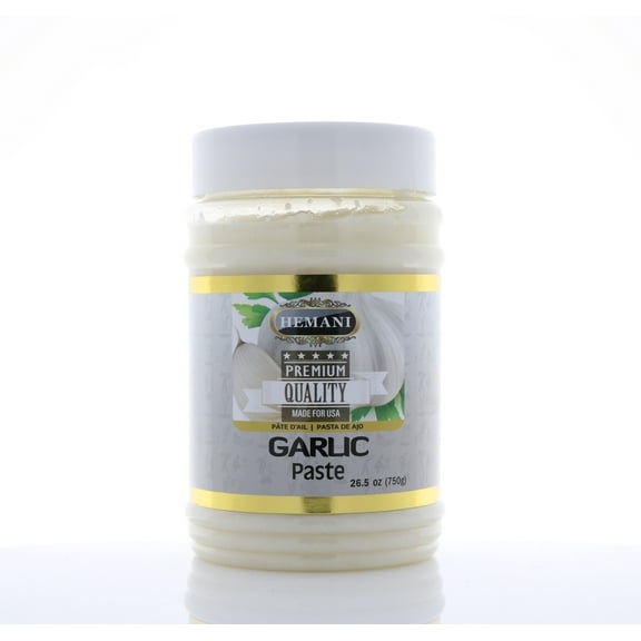 HEMANI Gourmet Garlic Paste 26.5 OZ (750g) - Made with Fresh Premium Pure Garlic Cloves - Non GMO, Naturally Gluten Free