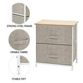 thumbnail image 3 of 2-Tier 2 Drawers Infant Fabric  Metal and Wood Drawer Chests  Beige, 3 of 8