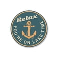 thumbnail image 2 of Relax Lake Time Novelty Decor, Metal Wall Sign - 12" Circle, 2 of 4