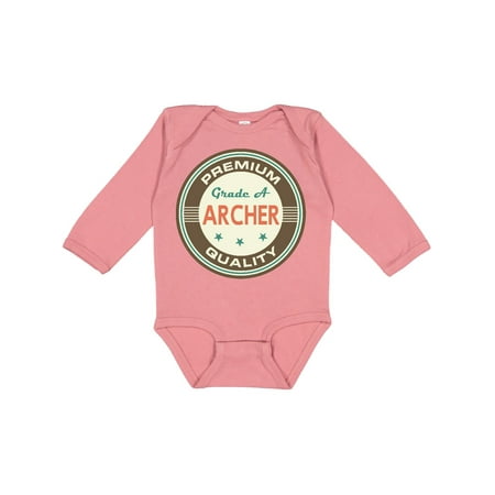 

Inktastic Archer Premium Vintage Gift Baby Boy or Baby Girl Long Sleeve Bodysuit