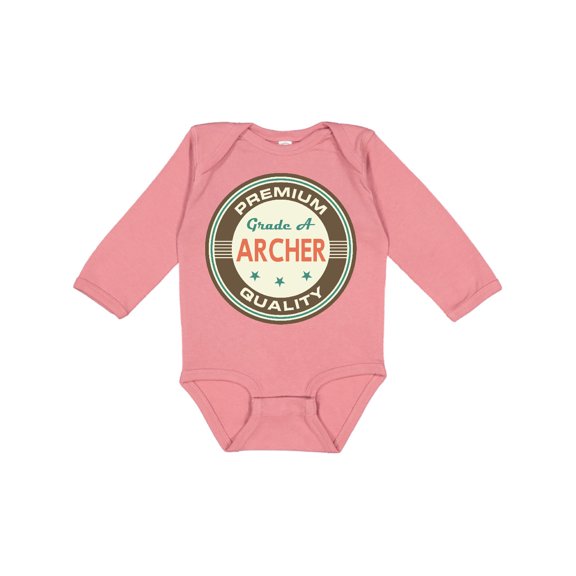 Inktastic Archer Premium Vintage Boys or Girls Long Sleeve Baby Bodysuit