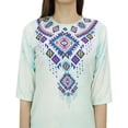 thumbnail image 5 of Bimba Women's Casual Digital Printed Kurta Green Ethnic Kurti Designer Tunic-20, 5 of 5