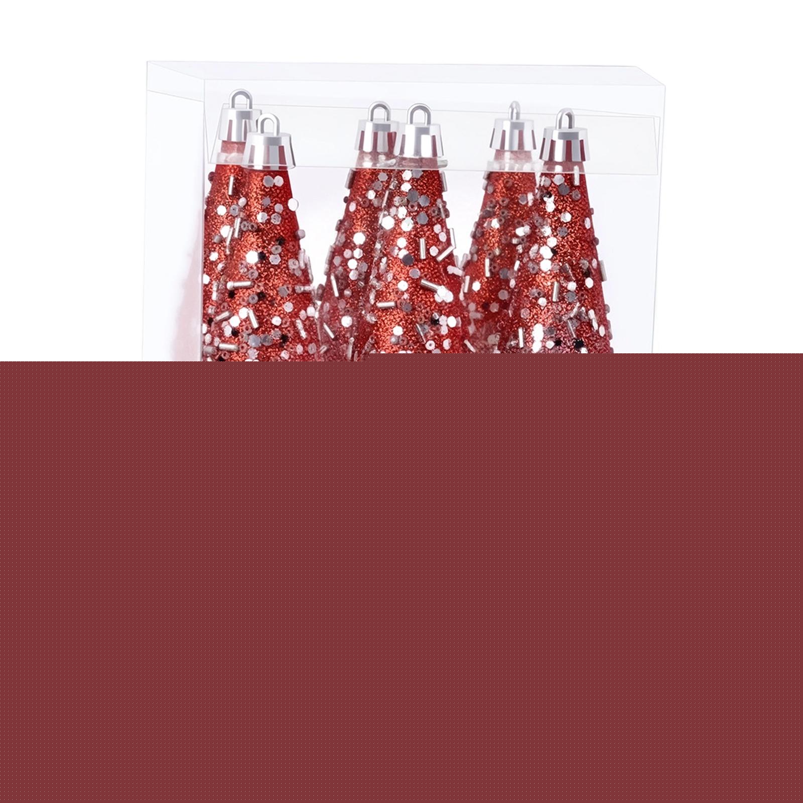 thumbnail image 3 of FVDPWYE 6 Pieces Christmas Droplet Hanging Ornaments DIY Christmas Decor for Holiday Red White, 3 of 9