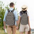 thumbnail image 4 of Fotbe Black Plaid Heart Mochila de Lona con Estampado, Mochila Duradera, Mochila Versátil de Alta Calidad, Mochila Compacta Vintage-Small, 4 of 5