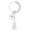 E, variant on Fashion Creative Keychain Bracelet Wristlet Key Ring Beaded Bangle Tassels Leopard Print Key Chains For Women