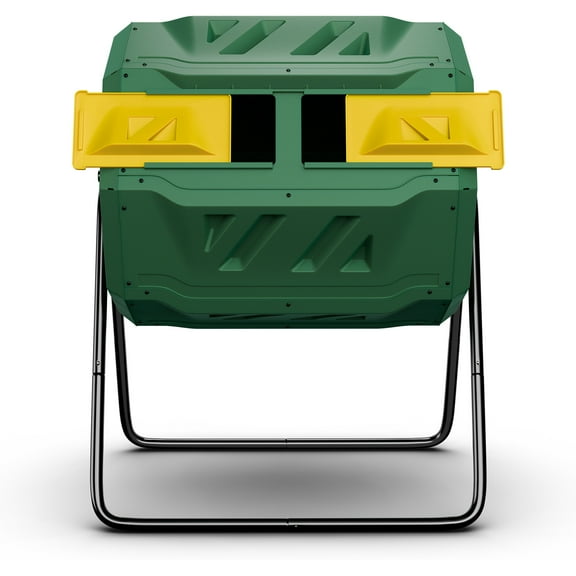ZENSTYLE Durable Composting Tumbler Dual Rotating Outdoor Garden Yard Compost Bin High Quality 43 Gallon - Green