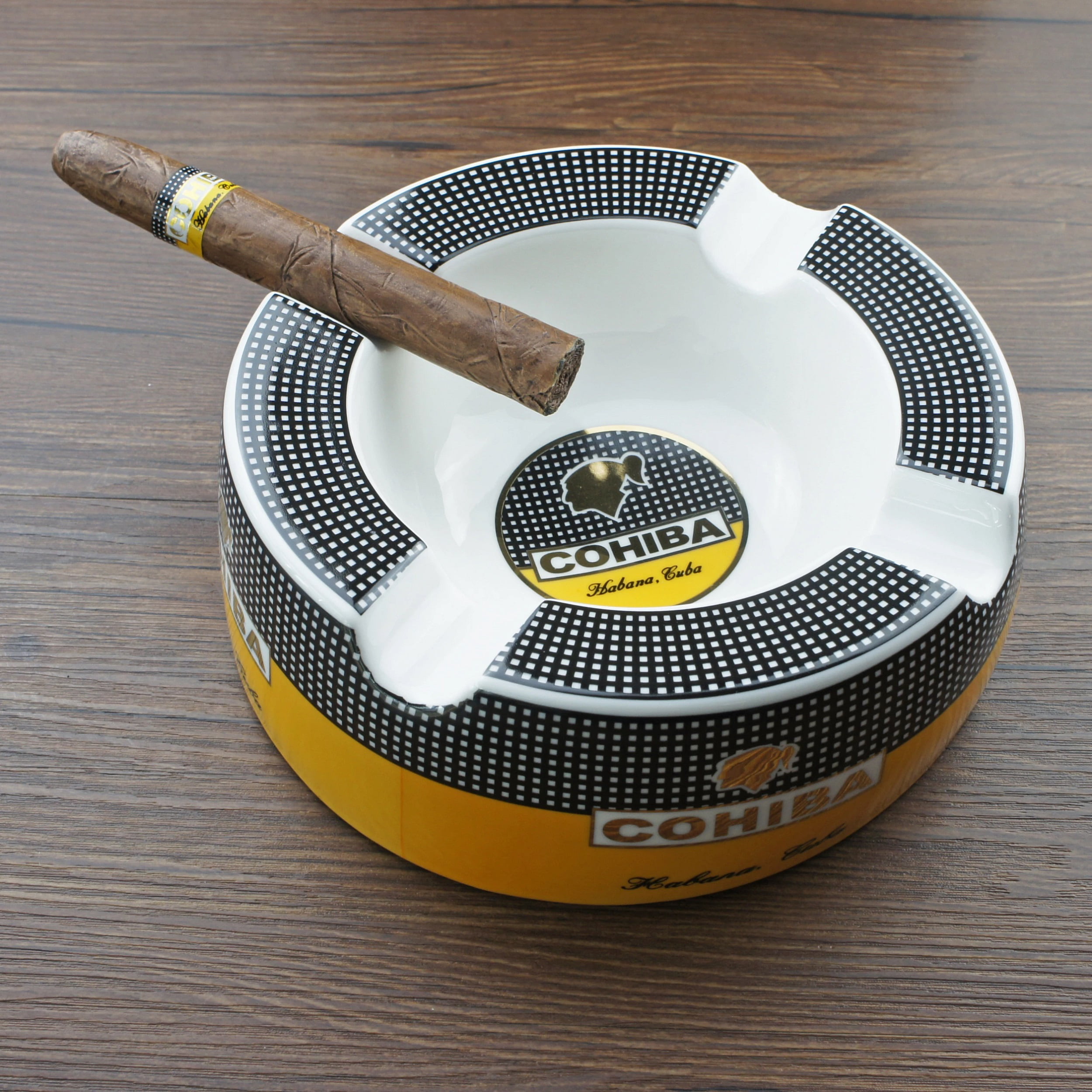 Fast Shipping from USA COHIBA 4 Cigars Ceramics Cigar Ashtray 