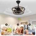 thumbnail image 6 of Bella Depot 18 Inches Farmhouse Ceiling Fan with Light Kit and Remote Control, 3-speed Reversible Fan, 6 of 8