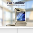 thumbnail image 6 of K-Lion Compatible with Samsung Galaxy Z Flip 5 Case, Luxury Hinge Protection Elegant Design Frosted Plating Case Hybrid PC Slim Military Grade Shockproof Case Cover for Galaxy Z Flip 5 5G 2023, Gold, 6 of 10