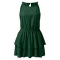 thumbnail image 6 of IROINNID Peplum Dress For Women Round Neckline Fashion Casual Pullover Halter Dress Solid Color Elastic Waist Sleeveless Dress, 6 of 8