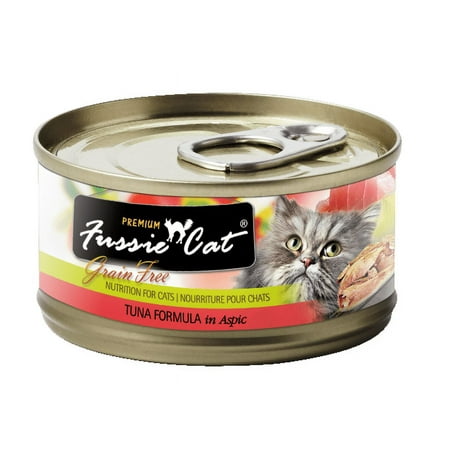 Fussie Cat Premium Tuna Formula in Aspic Canned 24ct Case 2.82oz cans