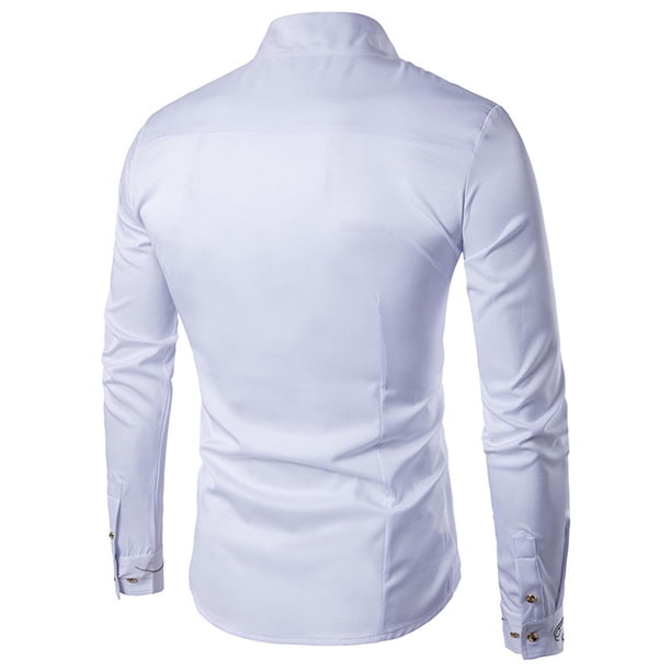 Hombres Casual Irregular Multicolor Botón Slim Fit Manga larga Cardigan Camisas Pompotops oipoqjl26506