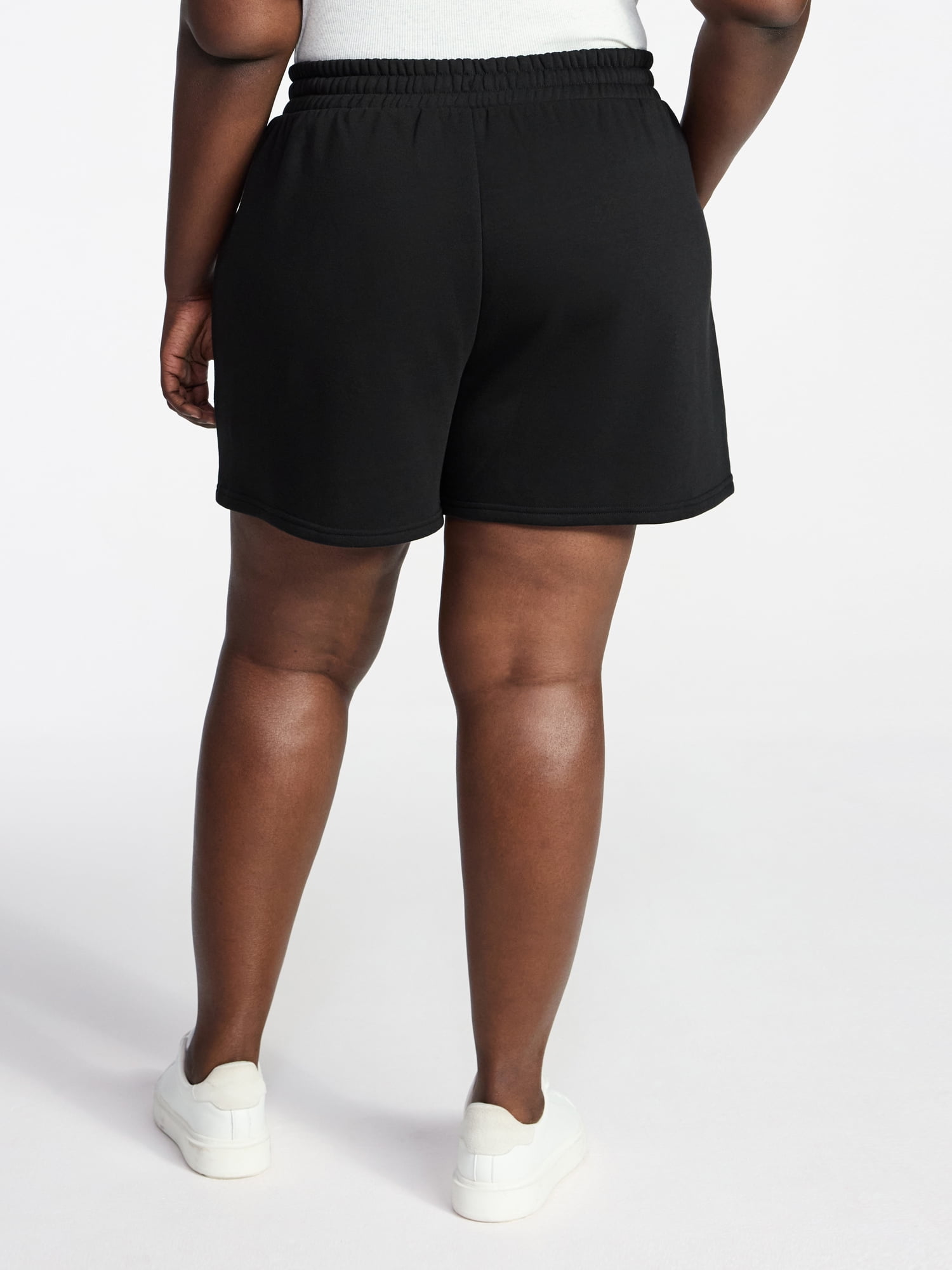 Terra & Sky Women's Plus Size Fleece Shorts with Pockets, Sizes 0X-5X
