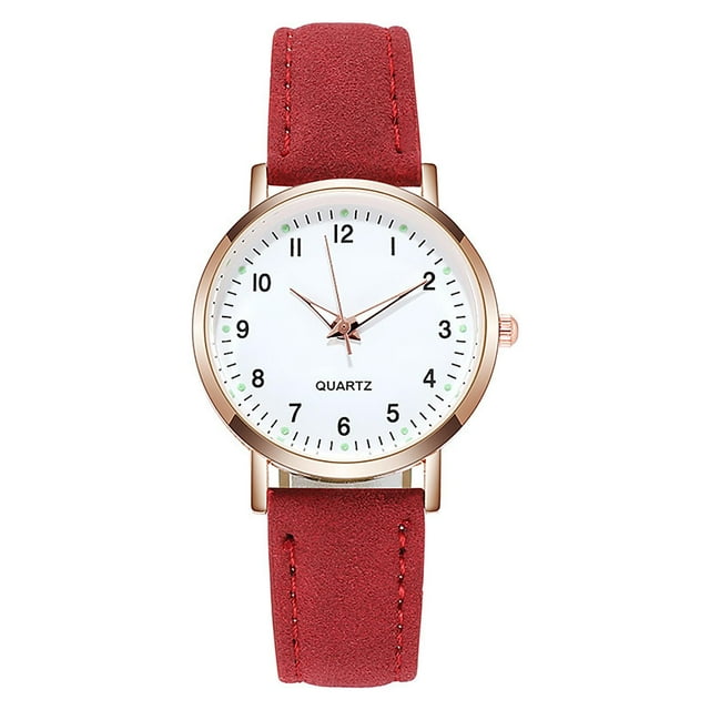 Xihbxyly Reloj Digital de Cuarzo, Estilo Vintage, Esfera Redonda, Números Arábigos Fáciles de Leer, Correa de Piel Flexible, Ideal para Uso Diario, Accesorio Unisex.