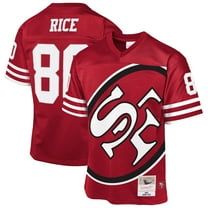 Youth-Mitchell & Ness Jerry Rice Scarlet San Francisco 49ers 1990 Throwback Fashion Jersey