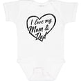 thumbnail image 3 of Inktastic I Love My Mom and Dad in Black Chalk Heart Boys or Girls Baby Bodysuit, 3 of 5
