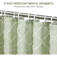 thumbnail image 7 of CAILDANL Boho White Woven Fabric Shower Curtain with Tassel 72 x 72 Modern Farmhouse Minimalist, Tufted Chevron Striped Shabby Chic Textured, Water Resistant Cloth Curtain for Bathroom, Hotel Decor, 7 of 7