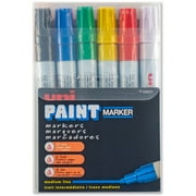 Uni-Paint® Markers, Medium Point, Assorted Colors, Pack Of 12