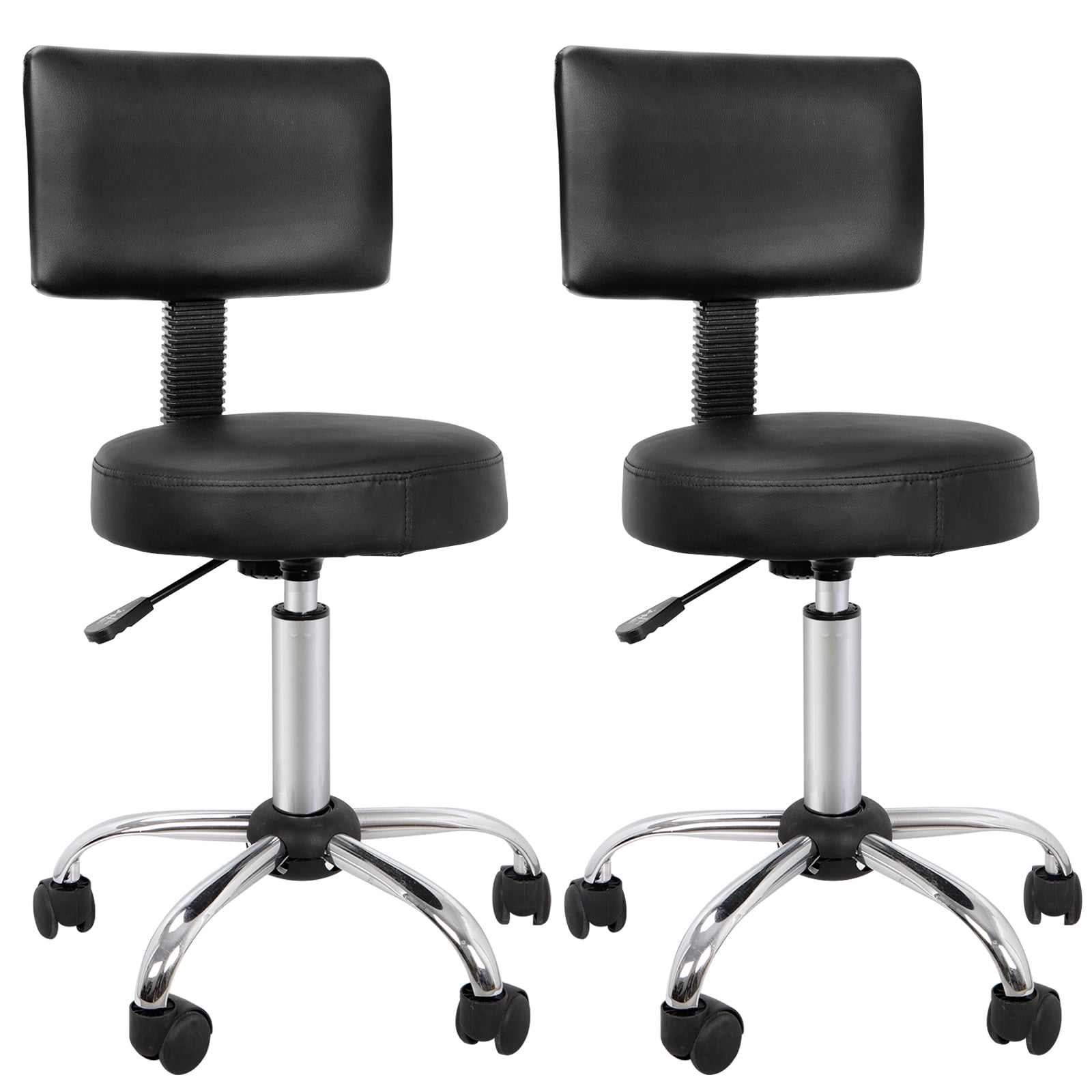 Zeny Set of Two Adjustable Medical Salon Rolling Drafting Stool with