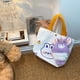 thumbnail image 5 of Tote Bag Canvas One Shoulder Portable Large Capacity for Shopping Cute Cartoon Student Gift Cute Bunny, 5 of 5
