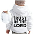thumbnail image 5 of ZHOUCHANKIDS Sweatshirts Hoodies For Teen Girls Trendy Graphic Children's Alphabet Print Hooded Long Sleeved Hoodie Shirts Cute Pullover Sweater 4-5 Years, 5 of 5
