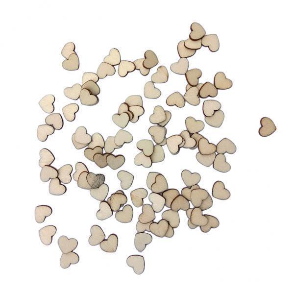 2x100 Piezas De Corazones De Madera, Forma De Corazón De Madera Natural Sin Terminar Sunnimix formas de madera para manualidades