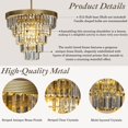 thumbnail image 4 of 4-Light 16" Glam Tierd Chandelier With Crystal Accents, 4 of 14