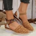 thumbnail image 6 of IUJSOY Espadrilles for Women Closed Toe Wedge Sandals Ankle Strap Summer Dress Shoes Beach Shoes, 6 of 8
