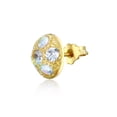 thumbnail image 5 of Wellingsale Ladies 14k Yellow Gold Polished CZ Ball Earrings, 5 of 7