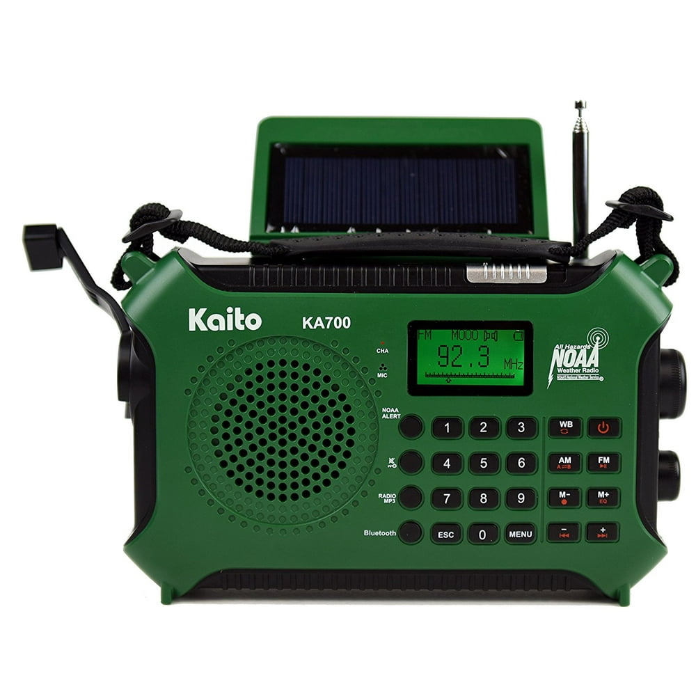 Kaito KA700 AM FM NOAA Weather Radio with Build in Recorder Bluetooth