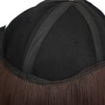 thumbnail image 4 of Gorra de béisbol con extensiones de cabello, peinado Bob corto recto, peluca ajustable extraíble, sombrero de 7,9 pulgadas para mujer y niña, 4 of 4