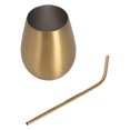 thumbnail image 1 of Gobelet à Vin 500ml Verre à Vin Doré Simple Couche Chope à Bière en Acier Inoxydable 304 avec Paille Réutilisable pour Bar Maison2, 1 of 7
