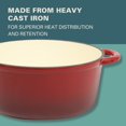 thumbnail image 4 of Gibson Home Addlestone - Olla redonda de hierro fundido esmaltada de 5 cuartos con tapa y asas duale, 4 of 8