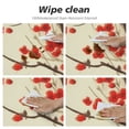 thumbnail image 4 of Awypu  Plum Blossom Butterfly Round Tablecloth with Elastic Edged Fitted Table Cloths Cover Mat Washable Polyester Spill Proof Table Covers for Indoor outdoor Dinning Patio Table White, 4 of 7