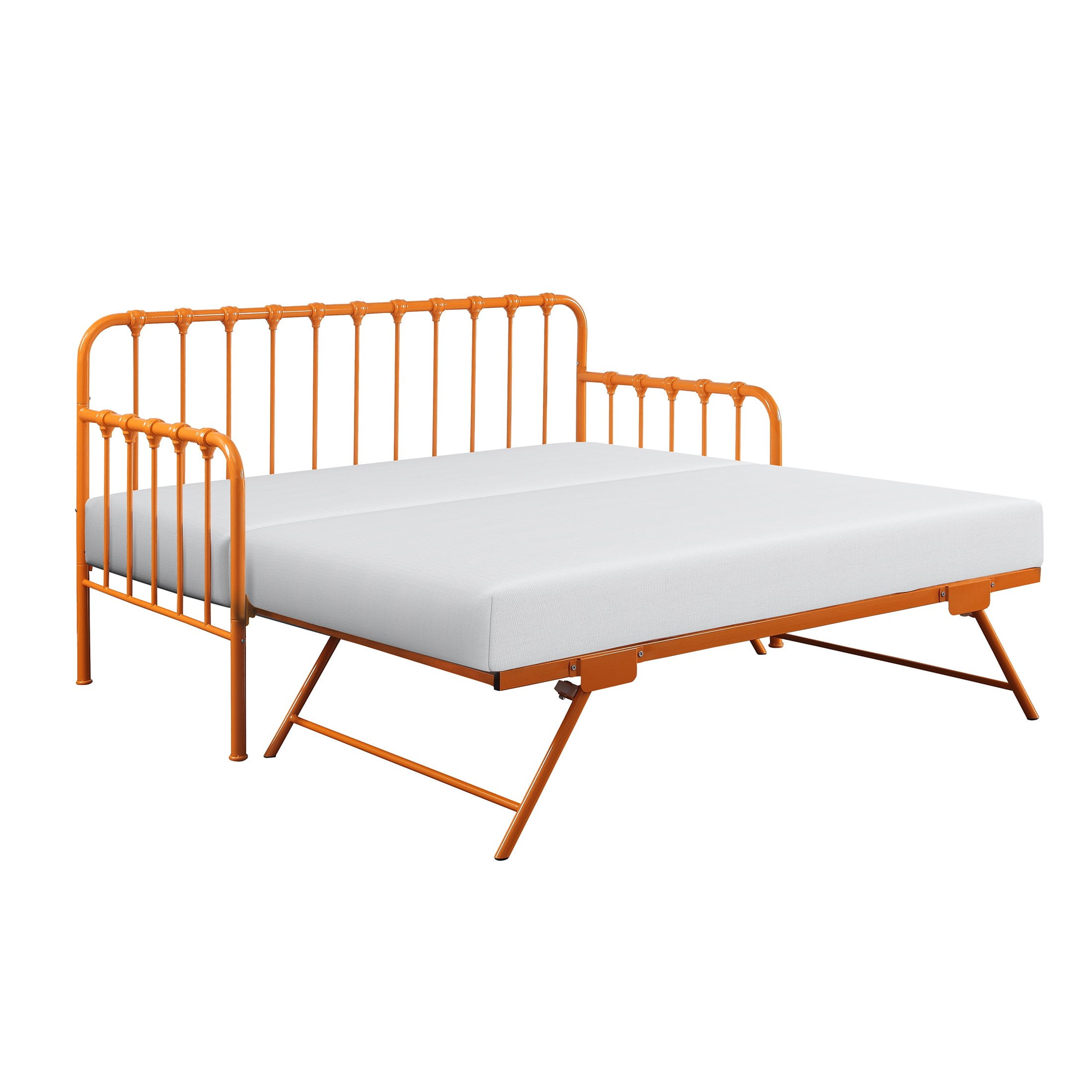 OakvillePark LaPrele Metal Daybed with Lift-Up Trundle, Twin/Twin, Orange
