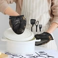 thumbnail image 6 of Pofeuu Gothic Raven Portrait Print Thickened Mini Silicone Oven Mitts Heat Resistant, Rubber Oven Mitt Gloves, Finger Pinch Grips, Pot Holder, Silicone Potholder, 6 of 7