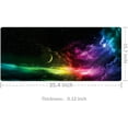 thumbnail image 2 of Extended Mouse Pad Large Gaming Mouse Pad- 35.4x15.7x0.12 inch Computer Keyboard Mouse Mat Non-Slip Mousepad Rubber Base and Stitched Edges for Game Players, Office, Study, Aurora Light Pattern, 2 of 7