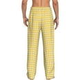 thumbnail image 3 of Daiia Men'S Yellow Gingham Pants,Bottoms Sleep Lounge,Pajama Pants,Pj Bottoms Drawstring And Pockets-X-Large, 3 of 9